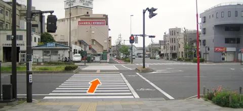 直進してください